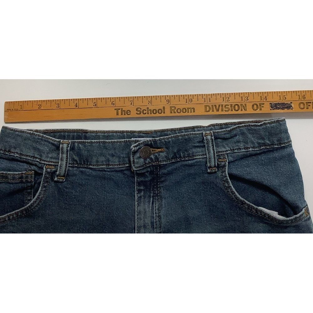 WRANGLER Boys Youth Size 16 Husky Classic Boot Adjustable Waist Blue Jeans - Picture 3 of 10